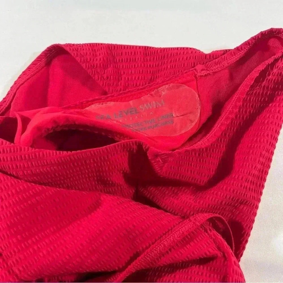 NWT Sea Level Swim Red One Shoulder One Piece - Picture 7 of 10